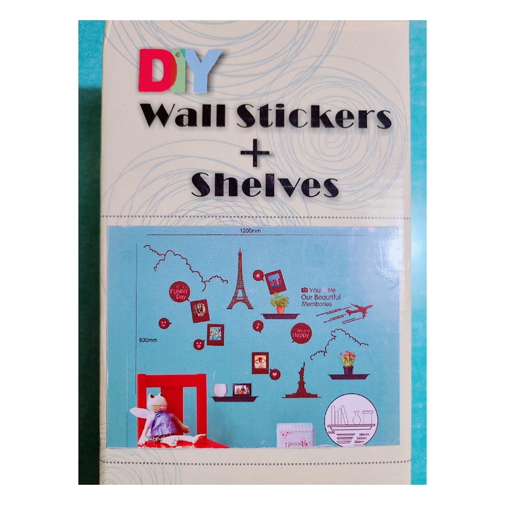 (NEW) DIY Wall Stickers & Shelves (Travel)